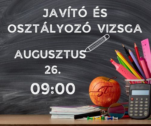 Javító vizsga 2026.